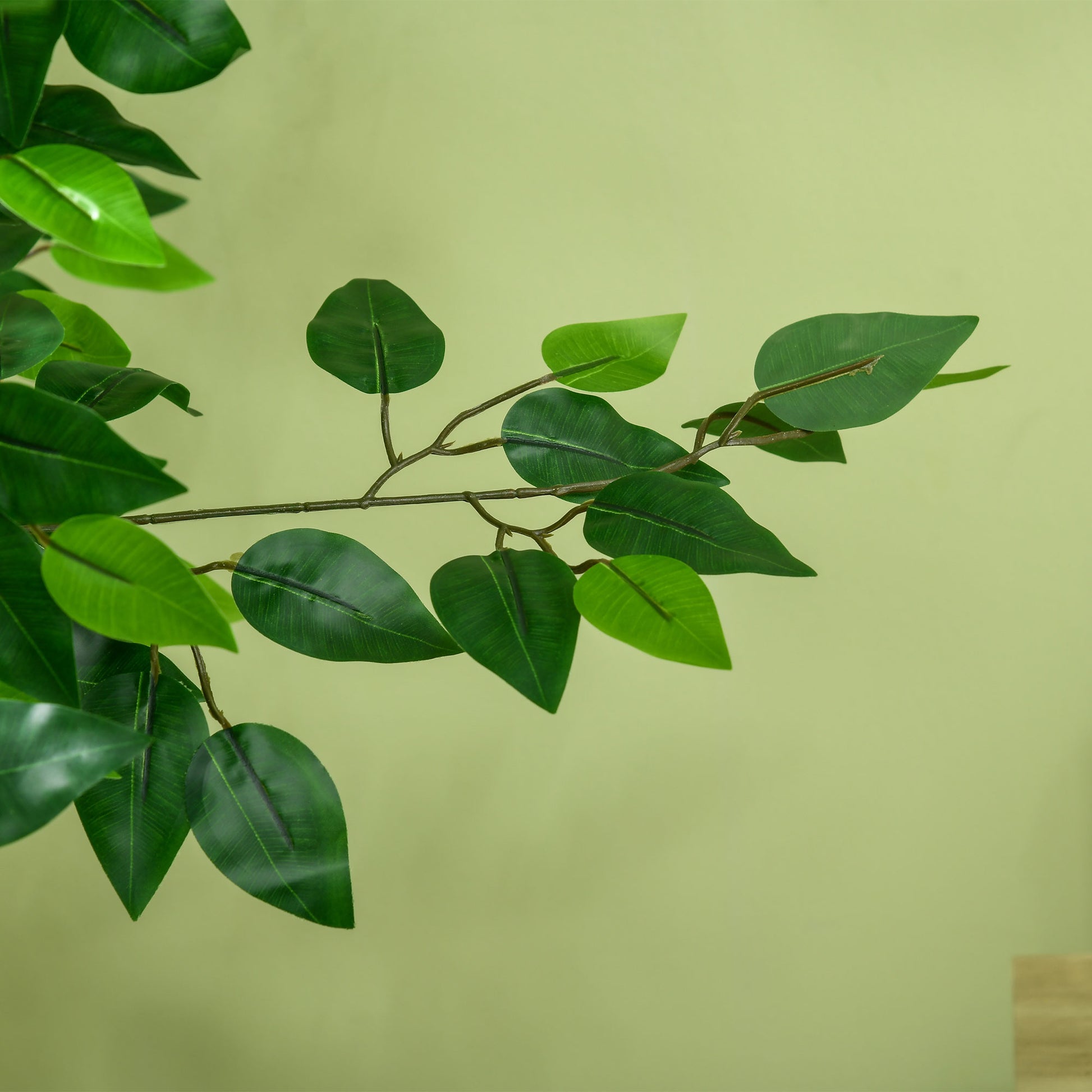 Artificial Ficus with Natural Trunks 150 cm Artificial Plant with Pot and 882 Leaves Artificial Tree Decoration for Home Living Room Office Green