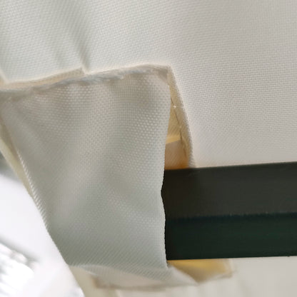 Replacement Canopy for Garden Gazebo 4x3m 2-Tier Breathable Roof Replacement Cover with 8 Drainage Holes for Outdoor Patio Beige