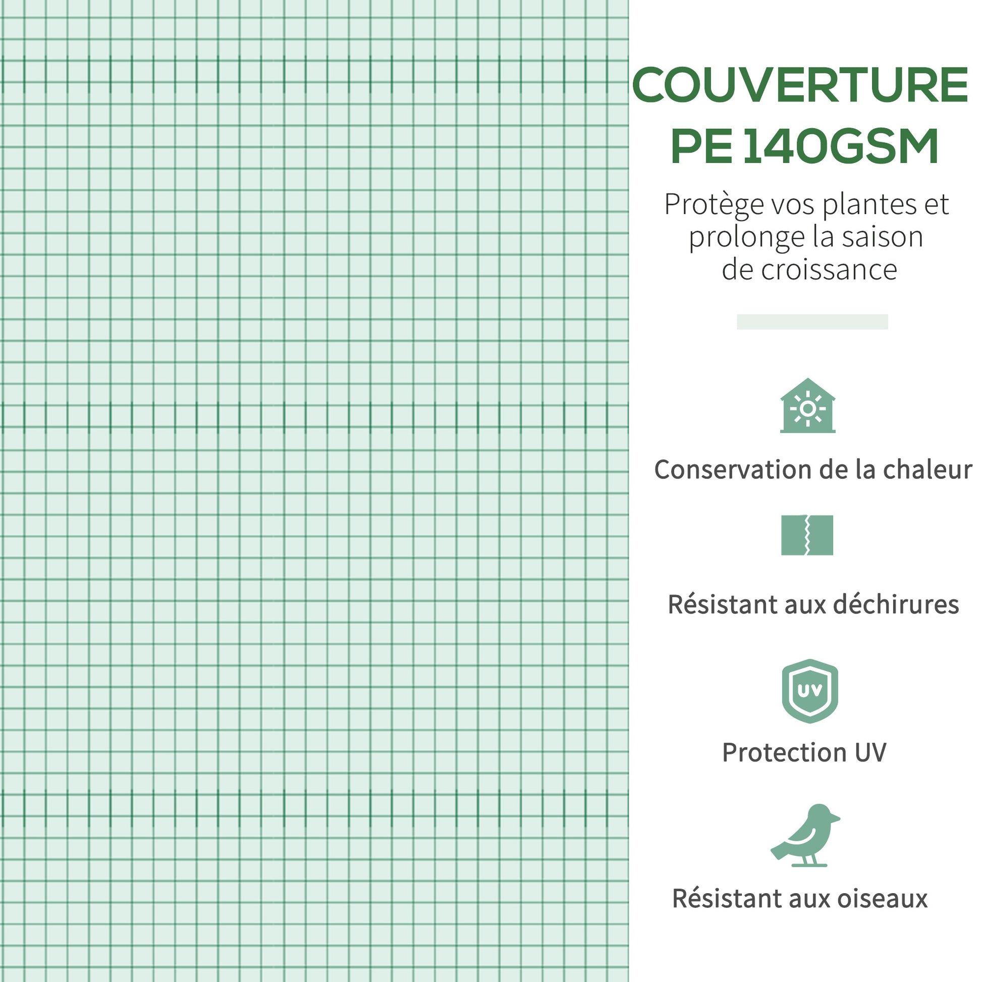 Garden Tunnel Greenhouse, 10.4 m², UV-Resistant Garden Greenhouse, Roll-Up Zipper Door, Mesh Windows, Galvanized Steel Tube and 140g/㎡ PE, 350 x 300 x 200 cm, Green