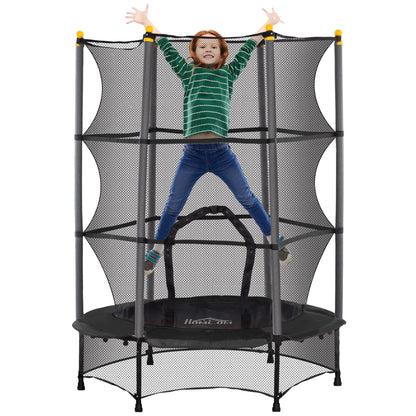 Children's Trampoline Ø140 cm, Trampoline with Safety Net, Edge Cover, Garden Trampoline for Children 3-10 Years, up to 50 kg Load Capacity, Black