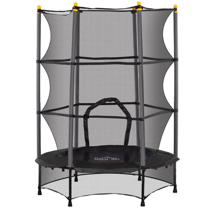 Children's Trampoline Ø140 cm, Trampoline with Safety Net, Edge Cover, Garden Trampoline for Children 3-10 Years, up to 50 kg Load Capacity, Black