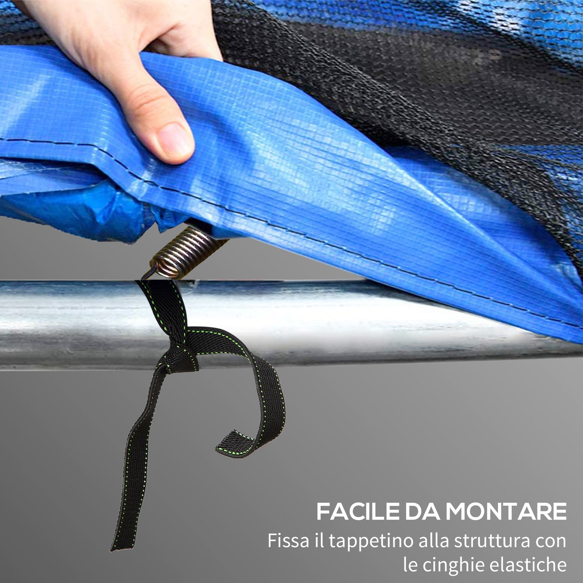 SPORTNOW Folding and Portable Trampoline Mat Cover Ø366x30 cm, Garden Trampoline Protection in Plastic, PE, and EPE Foam, Multicolor