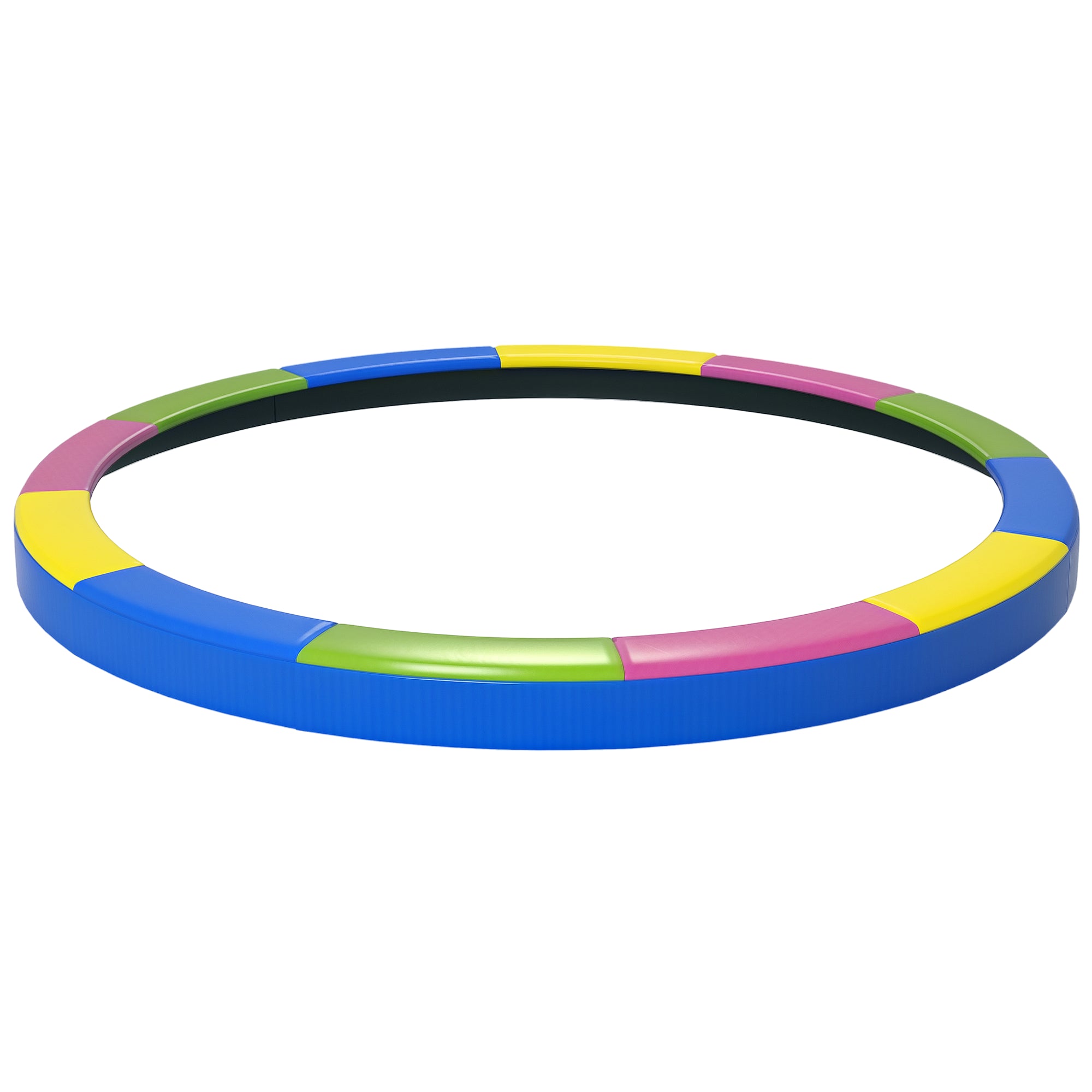 SPORTNOW Folding and Portable Trampoline Mat Cover Ø366x30 cm, Garden Trampoline Protection in Plastic, PE, and EPE Foam, Multicolor