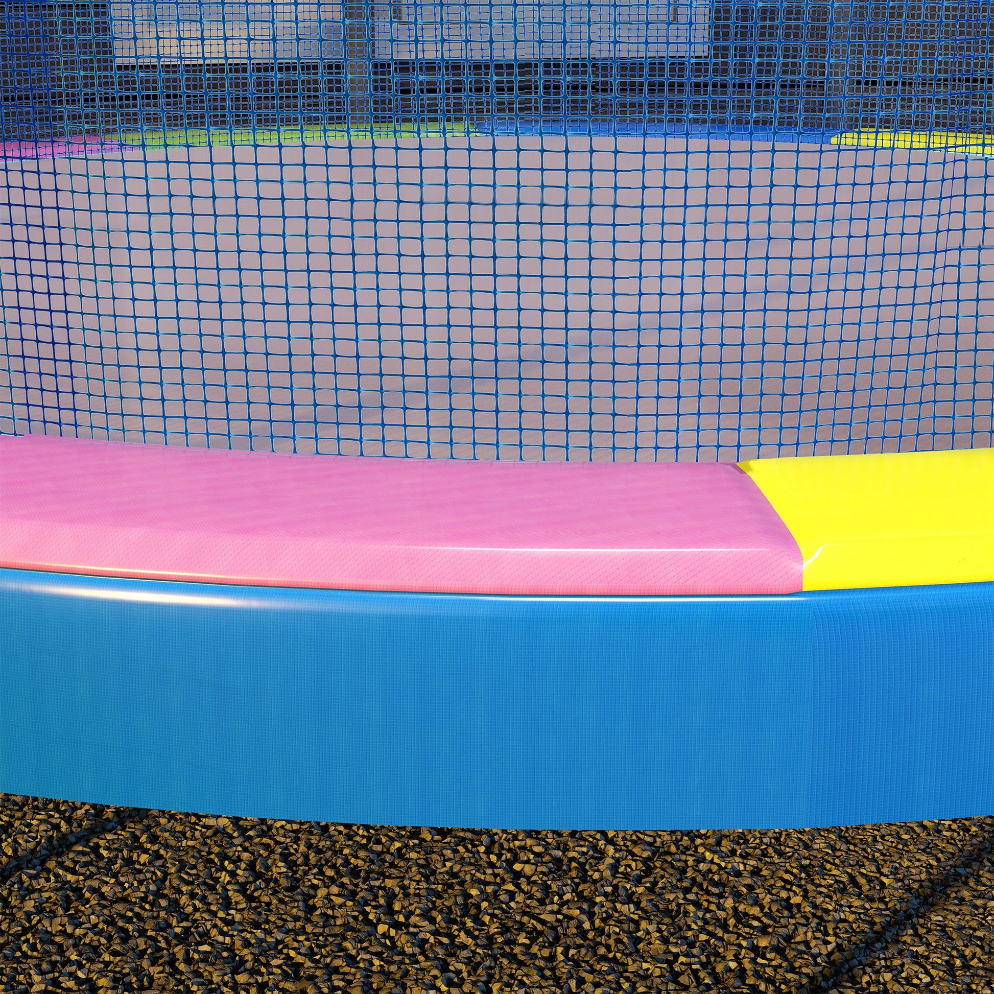 SPORTNOW Folding and Portable Trampoline Mat Cover Ø366x30 cm, Garden Trampoline Protection in Plastic, PE, and EPE Foam, Multicolor
