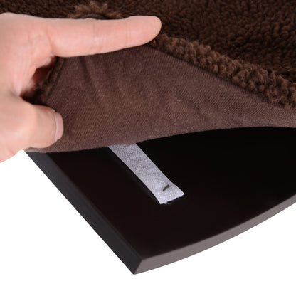 Cat Bed Cat Wall Bed Cat Shelf Wall Mount Plush Pad Brown 41 x 28 x 21 cm