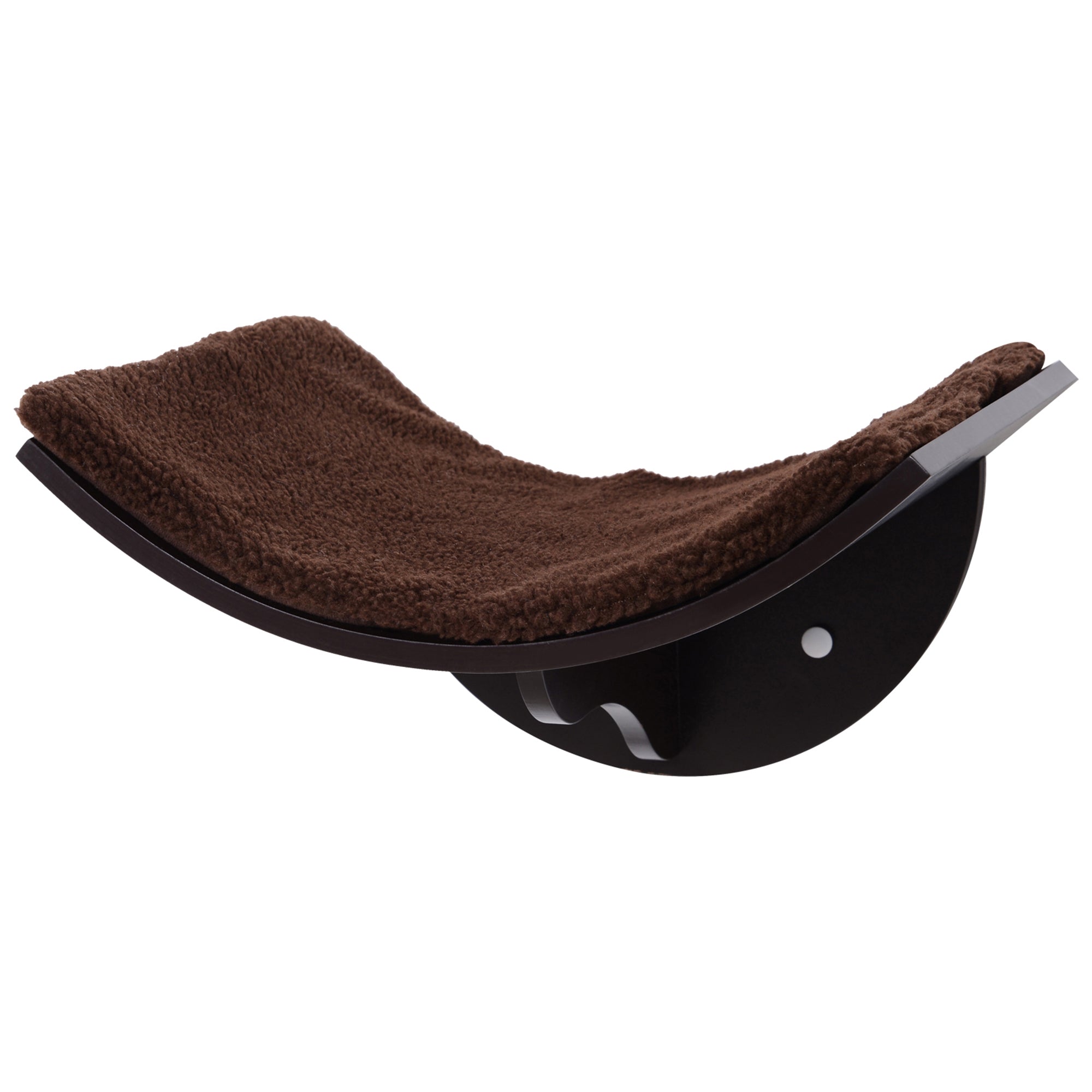 Cat Bed Cat Wall Bed Cat Shelf Wall Mount Plush Pad Brown 41 x 28 x 21 cm