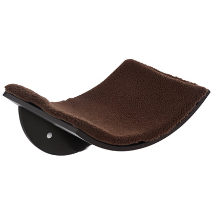 Cat Bed Cat Wall Bed Cat Shelf Wall Mount Plush Pad Brown 41 x 28 x 21 cm