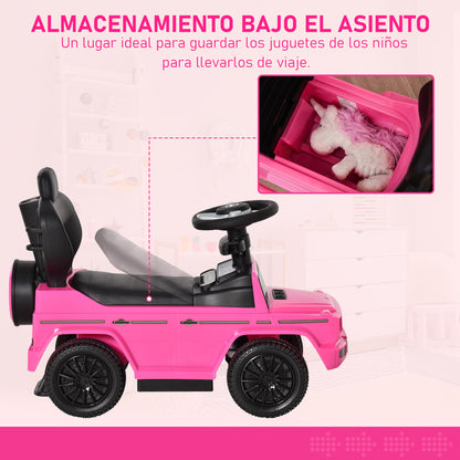 Kids Ride On Toy with Mercedes G350 License Ride On Toy for 1-3 Year Olds with Horn Removable Canopy and Guardrail Load 25 kg 85.5x40.5x95 cm Pink