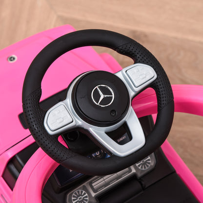 Kids Ride On Toy with Mercedes G350 License Ride On Toy for 1-3 Year Olds with Horn Removable Canopy and Guardrail Load 25 kg 85.5x40.5x95 cm Pink