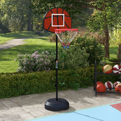 SPORTNOW Basketball Hoop with Magnetic Dartboard and Darts Adjustable Height 129-179 cm Fillable Base for Indoor Black