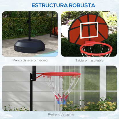 SPORTNOW Basketball Hoop with Magnetic Dartboard and Darts Adjustable Height 129-179 cm Fillable Base for Indoor Black
