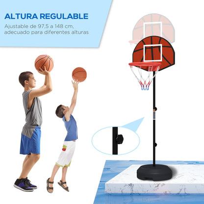 SPORTNOW Basketball Hoop with Magnetic Dartboard and Darts Adjustable Height 129-179 cm Fillable Base for Indoor Black
