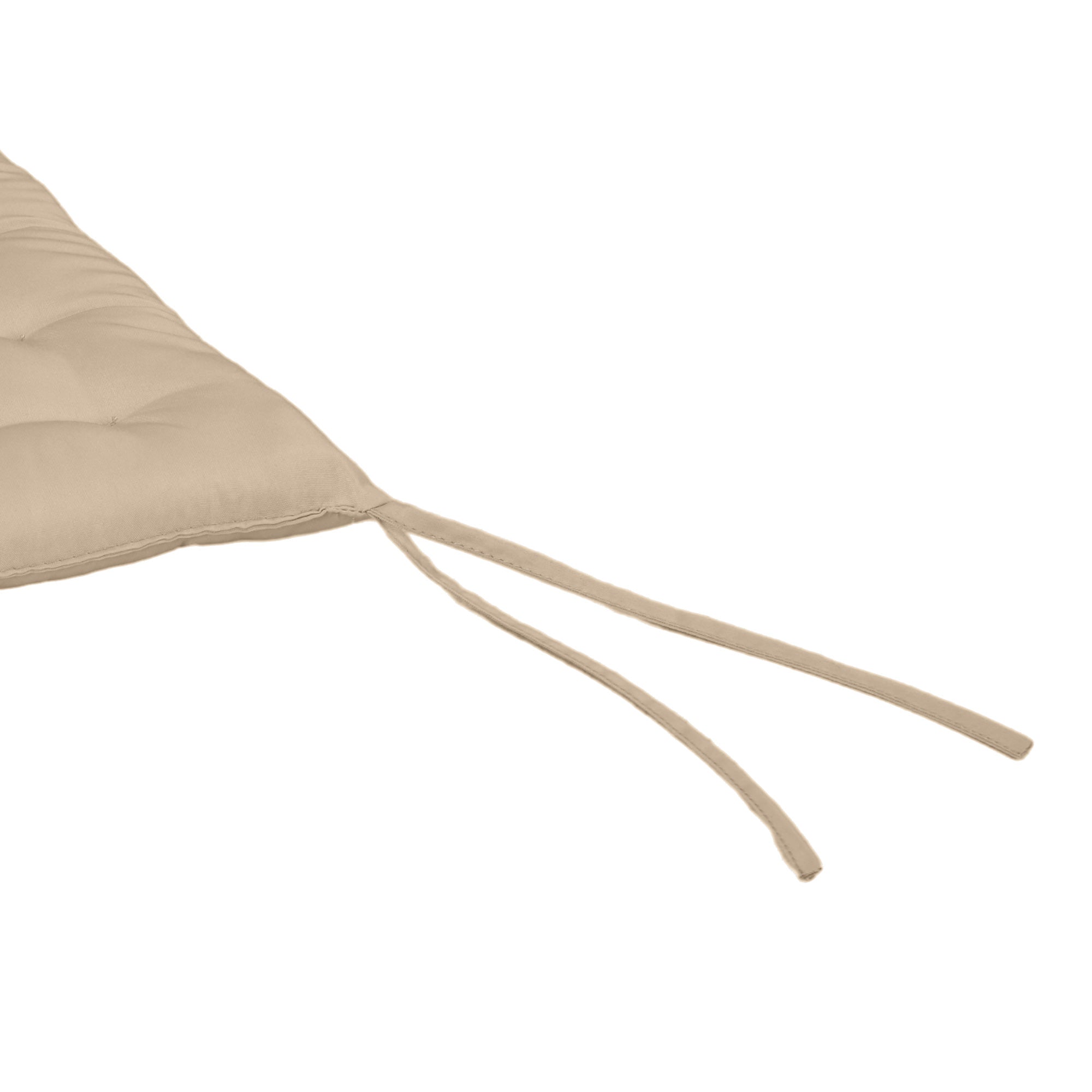 Set of 6 garden chair cushions, Tufted outdoor cushions, high comfort cm with ties, dim. 40L x 40W cm Khaki