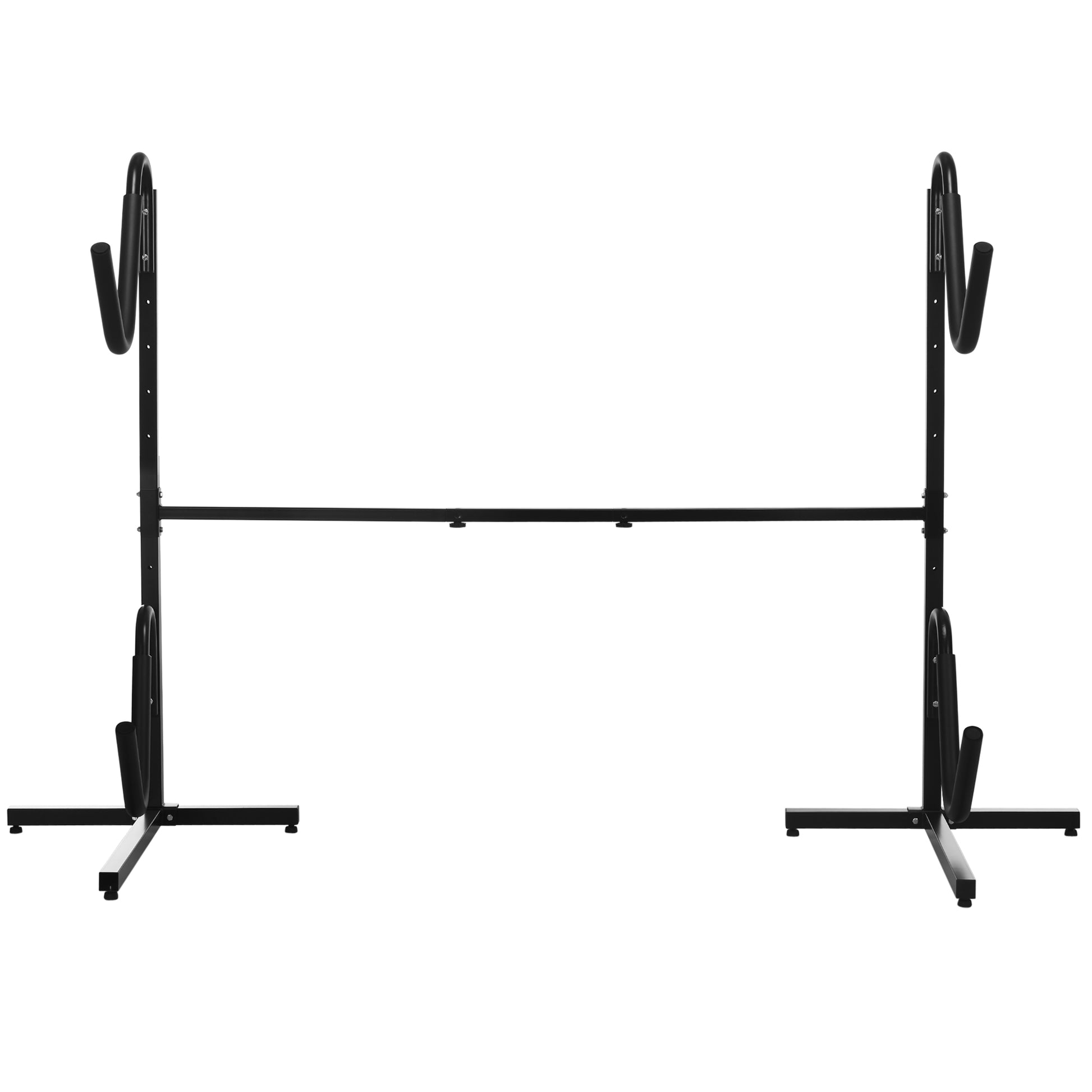 SPORTNOW Kayak Rack, Kayak Holder, Adjustable Kayak Stand for 2 Kayaks, Surfboards, Stand-Up Paddles, Padded Support Arms, Metal