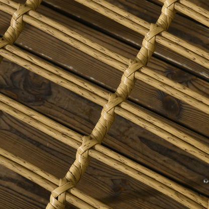 5-Piece Rattan Dining Set, Patio Furniture Set, Dining Set including 1 Dining Table, 4 Chairs, Garden Set with Seat Cushions, for Balcony, Terrace, Polyester, Beige