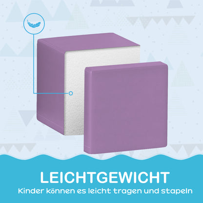 12-Piece Soft Blocks Foam Building Blocks Giant Blocks Construction Toy Foam Blocks for 1-3 Years Old Children Faux Leather EPE