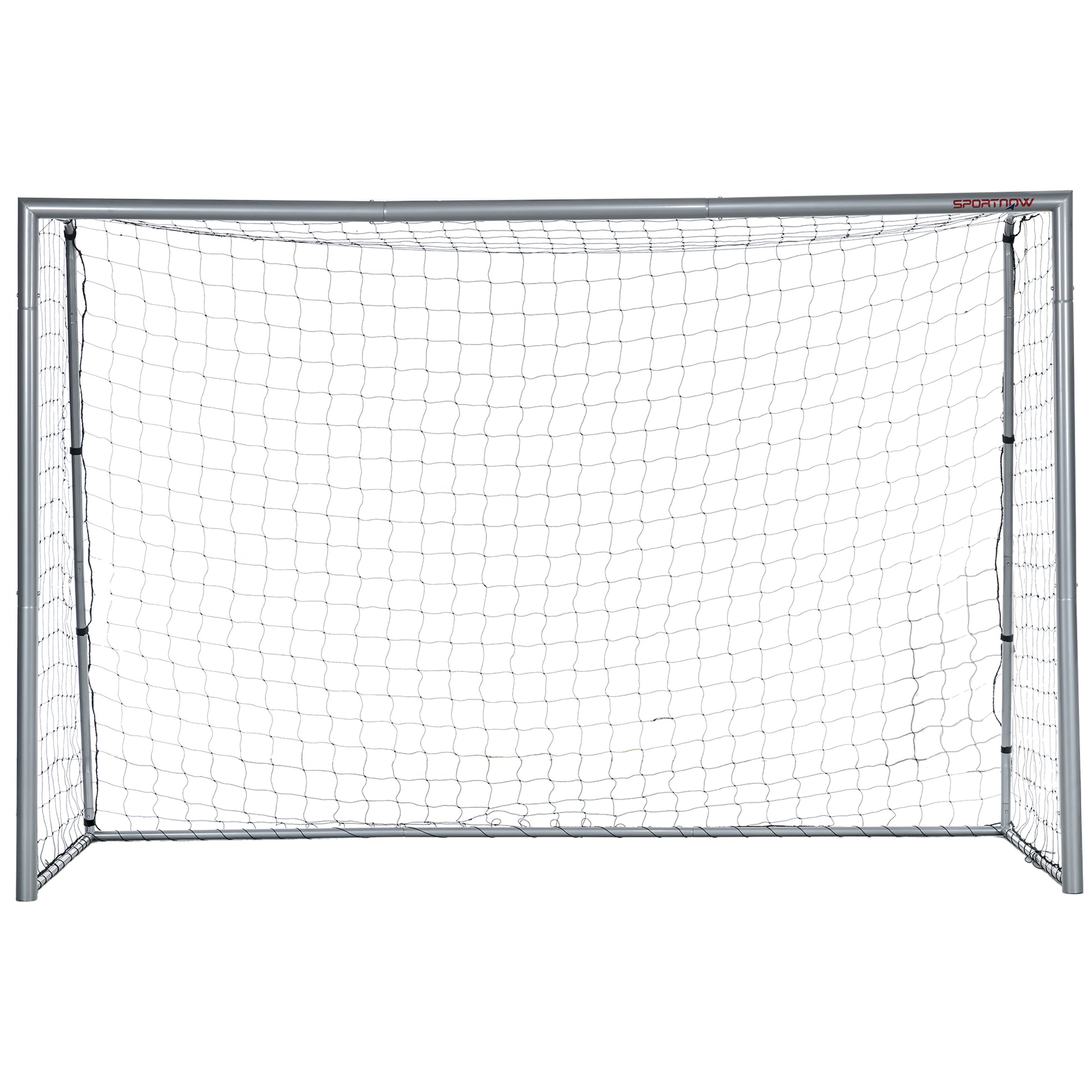 SPORTNOW Soccer Goal with PE Net Fabric, Soccer Goal for Kids and Adults, 300 x 120 x 200 cm, Steel, PE, for Garden, Soccer Training, Gray