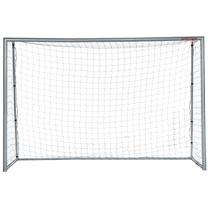 SPORTNOW Soccer Goal with PE Net Fabric, Soccer Goal for Kids and Adults, 300 x 120 x 200 cm, Steel, PE, for Garden, Soccer Training, Gray