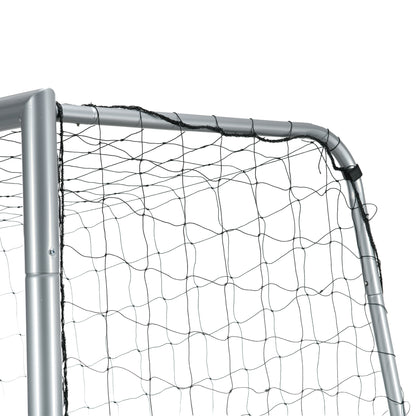 SPORTNOW Soccer Goal with PE Net Fabric, Soccer Goal for Kids and Adults, 300 x 120 x 200 cm, Steel, PE, for Garden, Soccer Training, Gray