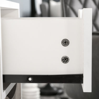 Buffet Storage Furniture Scandinavian Design 2 Cabinets Sliding Drawer White Oak Light