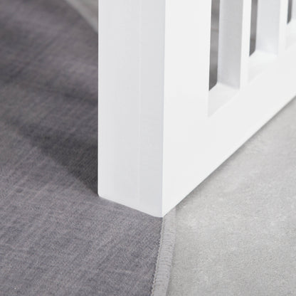 Raised Feeder for Dogs with Stand and 2 Removable Stainless Steel Bowls Pet Feeder Food and Water 44x24x15 cm White