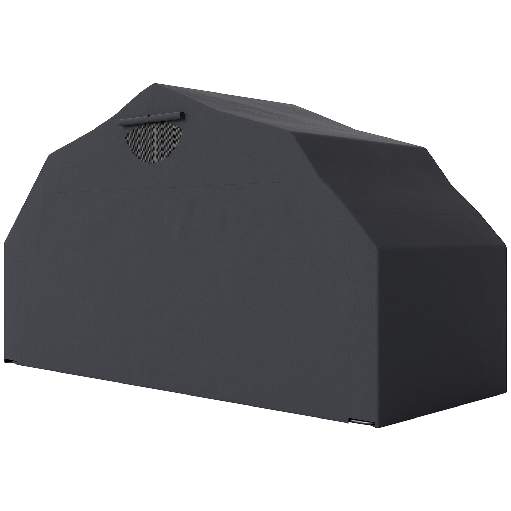 Motorcycle Cover Foldable Outdoor Motorcycle Cover with Window Waterproof Motorcycle Garage Oxford Fabric Motorcycle Tarp Cover for 2 Motorcycles Scooters 345cmx135cmx191cm Black