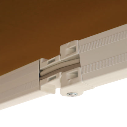 Retractable Manual Awning 3x2.5 m Balcony Awning with Waterproof and Anti-UV Metal Crank Outdoor Roll-Up Awning for Garden Terrace Windows Brown