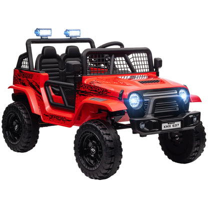 Kids' Electric Car, 12V 3-5 km/h Kids Ride On Car with 2.4G Remote Control, Shock Absorbers, Electric Children Vehicle with Music, Headlights, Horn, MP3, Electric Car for Kids 3-6 Years Old, Red