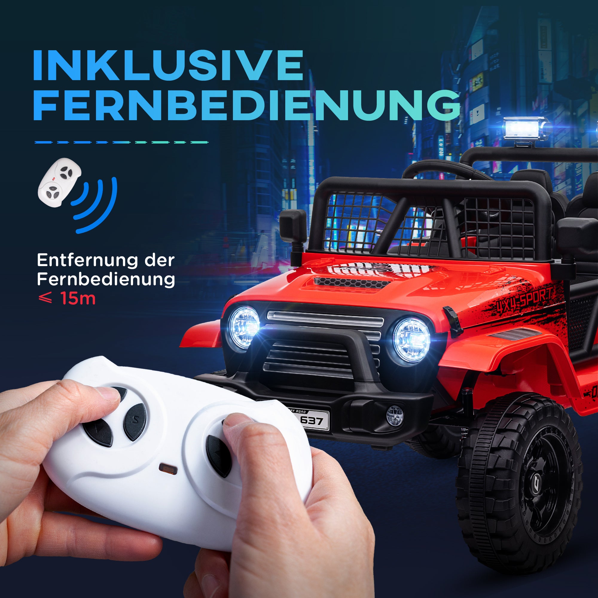 Kids' Electric Car, 12V 3-5 km/h Kids Ride On Car with 2.4G Remote Control, Shock Absorbers, Electric Children Vehicle with Music, Headlights, Horn, MP3, Electric Car for Kids 3-6 Years Old, Red