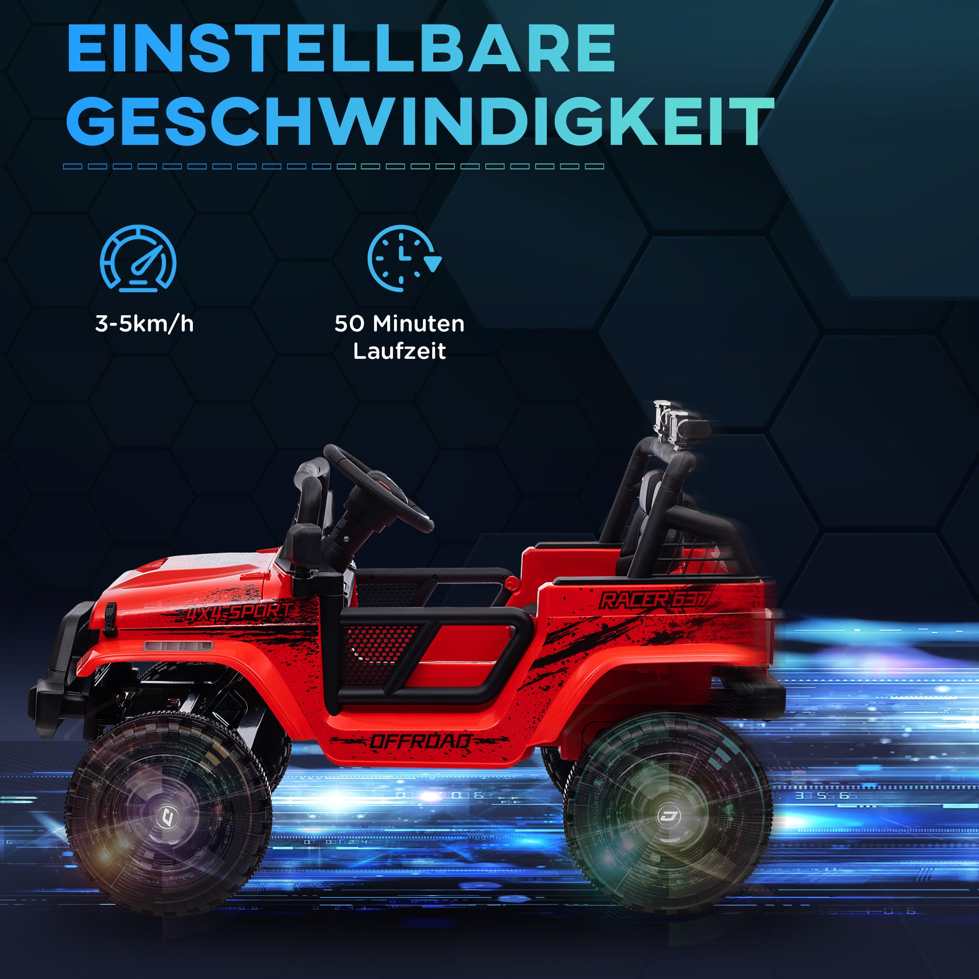 Kids' Electric Car, 12V 3-5 km/h Kids Ride On Car with 2.4G Remote Control, Shock Absorbers, Electric Children Vehicle with Music, Headlights, Horn, MP3, Electric Car for Kids 3-6 Years Old, Red