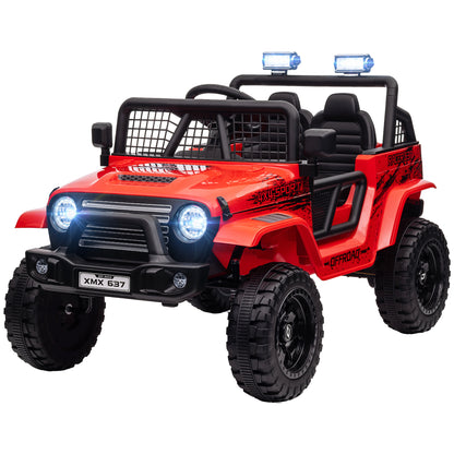 Kids' Electric Car, 12V 3-5 km/h Kids Ride On Car with 2.4G Remote Control, Shock Absorbers, Electric Children Vehicle with Music, Headlights, Horn, MP3, Electric Car for Kids 3-6 Years Old, Red