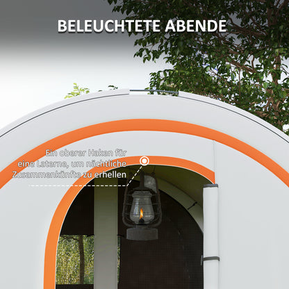 Tunnel Tent, Camping Tent for 6 People, with 2 Rooms, Light Hook, Group Tent with Carry Bag, 3000mm Waterproof Family Tent, for Garden, Campsite, Cream