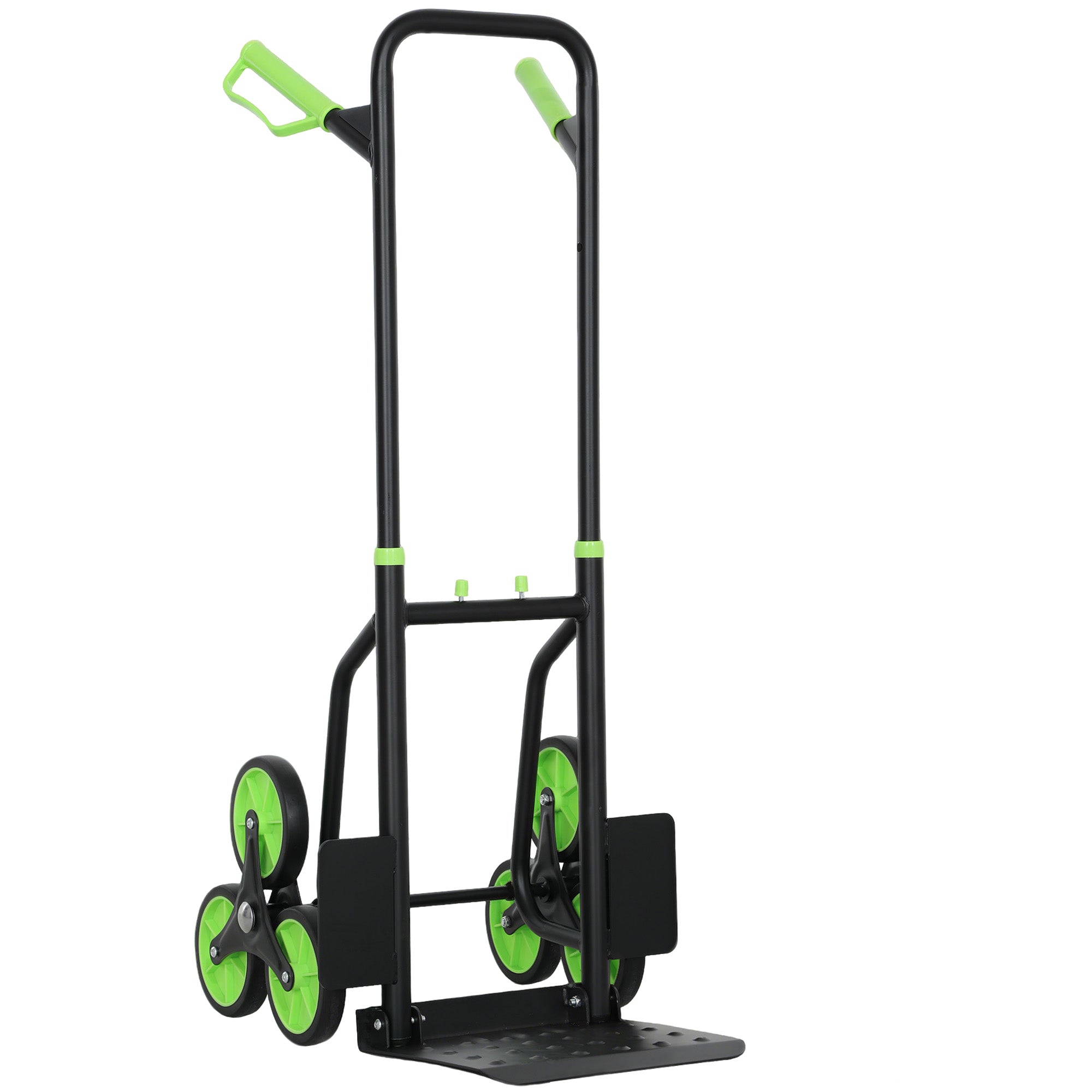 Folding Stair-Climber Hand Truck with Steel Frame, Max 120 kg (106.5 cm) – Moving Dolly for Home, Workshop, Storage, Green