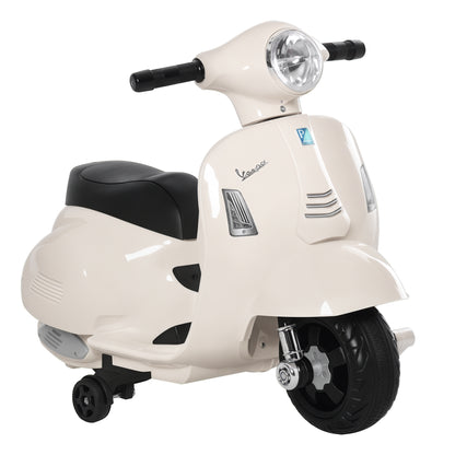 Kids Electric Vespa Motorcycle Electric Bike with LED Light, Sound, Children's Electric Motorcycle for Kids 18-36 Months White