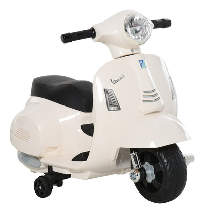 Kids Electric Vespa Motorcycle Electric Bike with LED Light, Sound, Children's Electric Motorcycle for Kids 18-36 Months White