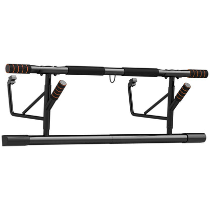SPORTNOW Pull-up and Push-up Bar for Home and Gym with Padded Handles, Steel Pull-up Bar, 100x50x27 cm, Orange and Black