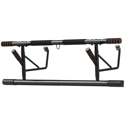 SPORTNOW Pull-up and Push-up Bar for Home and Gym with Padded Handles, Steel Pull-up Bar, 100x50x27 cm, Orange and Black