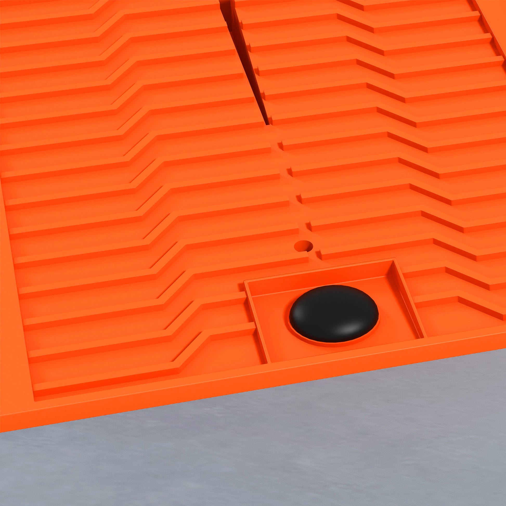 Set of 2 Plastic Car Loading Ramps with 5 Tonnes Max Load, Space-Saving Car Platforms for Maintenance, 91x30x21 cm, Orange