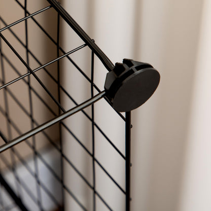 Cube Shelf, Shelving System with 9 Compartments, DIY Wire Grid Shelf, Cube Shelf for Living Room, Bedroom, Black, 105 x 35 x 105 cm