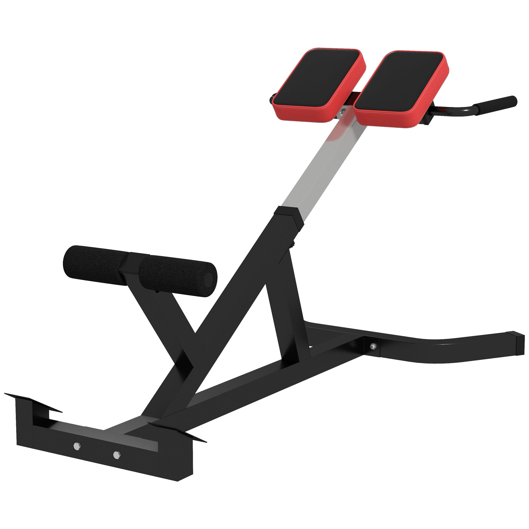SPORTNOW Roman Chair with Thick Padding and Triangle Steel PU Structure, 126x70x67-84 cm, Black