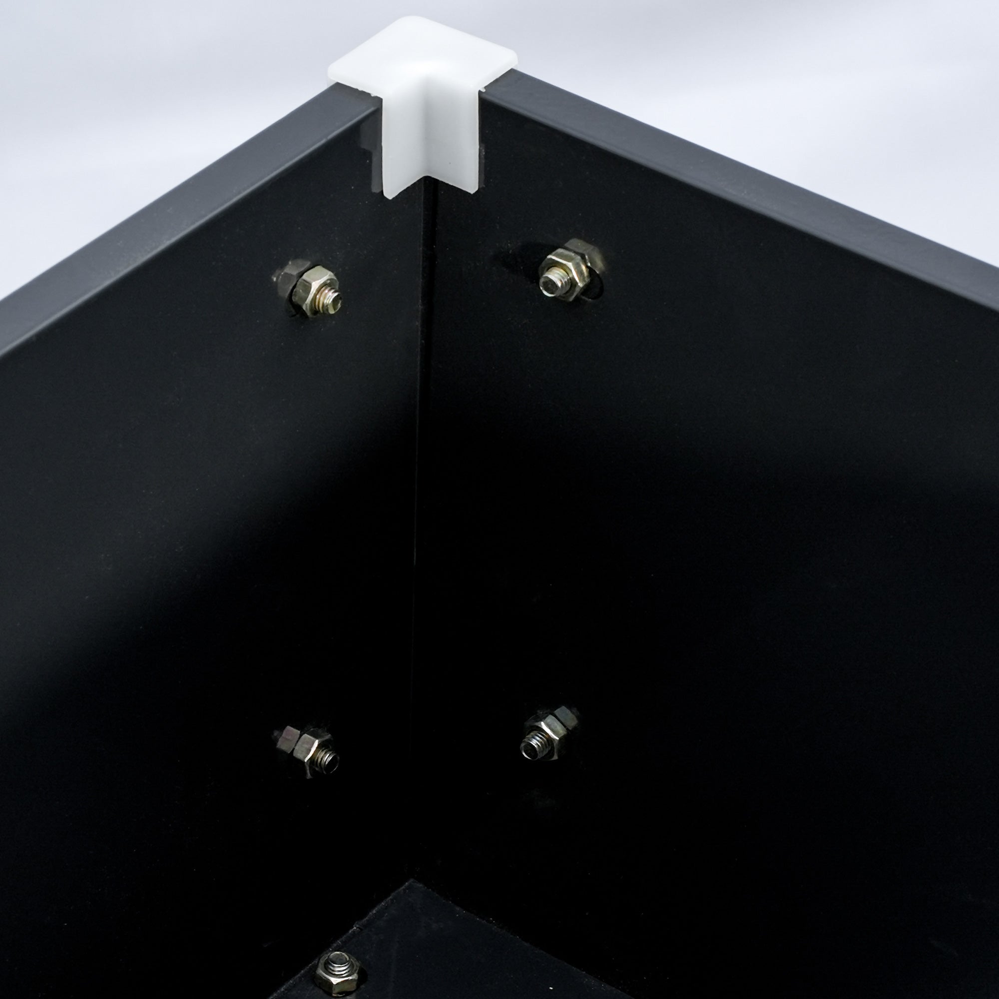Square Raised Garden Bed Planter with Drainage Hole - Galvanized Steel Black 100 x 30 x 80 cm