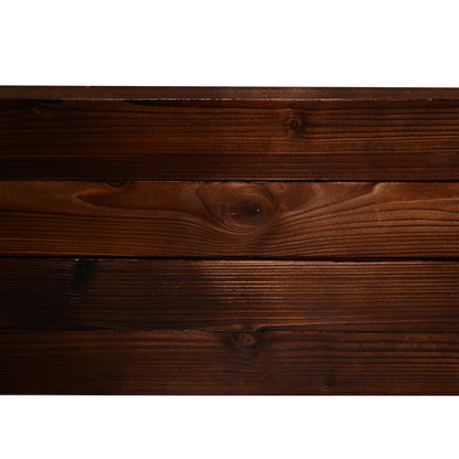 Raised Garden Bed, Plant Box, Vegetable Bed, Herb Bed, Solid Wood, Dark Brown, 60 x 60 x 23 cm