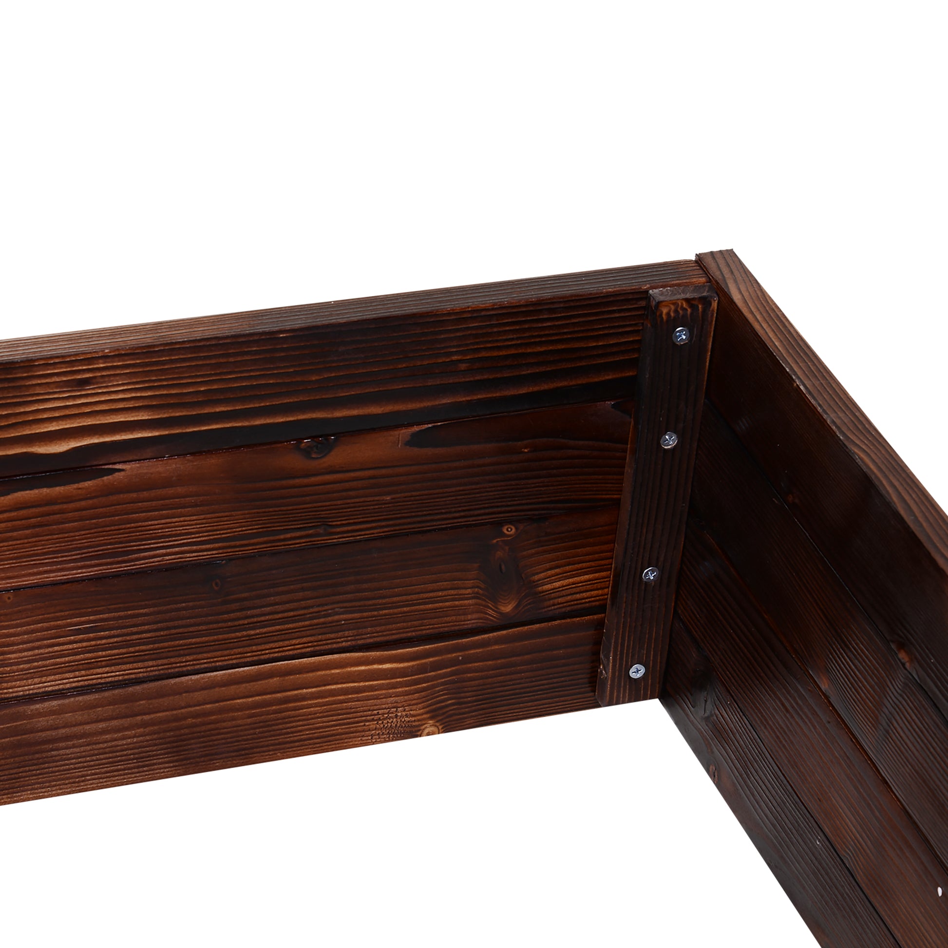 Raised Garden Bed, Plant Box, Vegetable Bed, Herb Bed, Solid Wood, Dark Brown, 60 x 60 x 23 cm