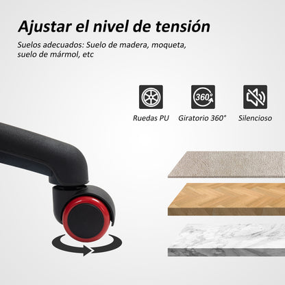 PU and Mesh Upholstered Gaming Chair Gamer Chair with Tilt Function Adjustable Height for Home Office Study Multicolor