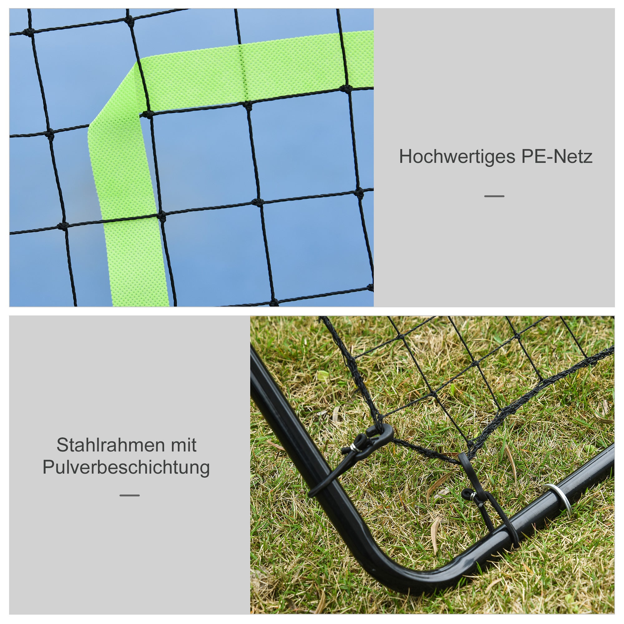 Rebounder for Soccer Portable with Strike Zone Rebound Net Kickback Rebound Wall for Baseball Basketball Soccer Goal for Kids and Teens Training 75x126cm, Black