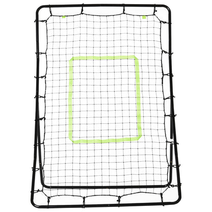 Rebounder for Soccer Portable with Strike Zone Rebound Net Kickback Rebound Wall for Baseball Basketball Soccer Goal for Kids and Teens Training 75x126cm, Black