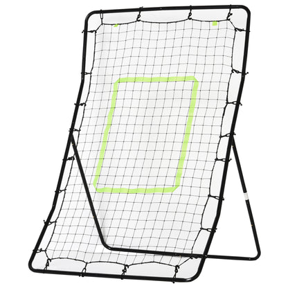 Rebounder for Soccer Portable with Strike Zone Rebound Net Kickback Rebound Wall for Baseball Basketball Soccer Goal for Kids and Teens Training 75x126cm, Black