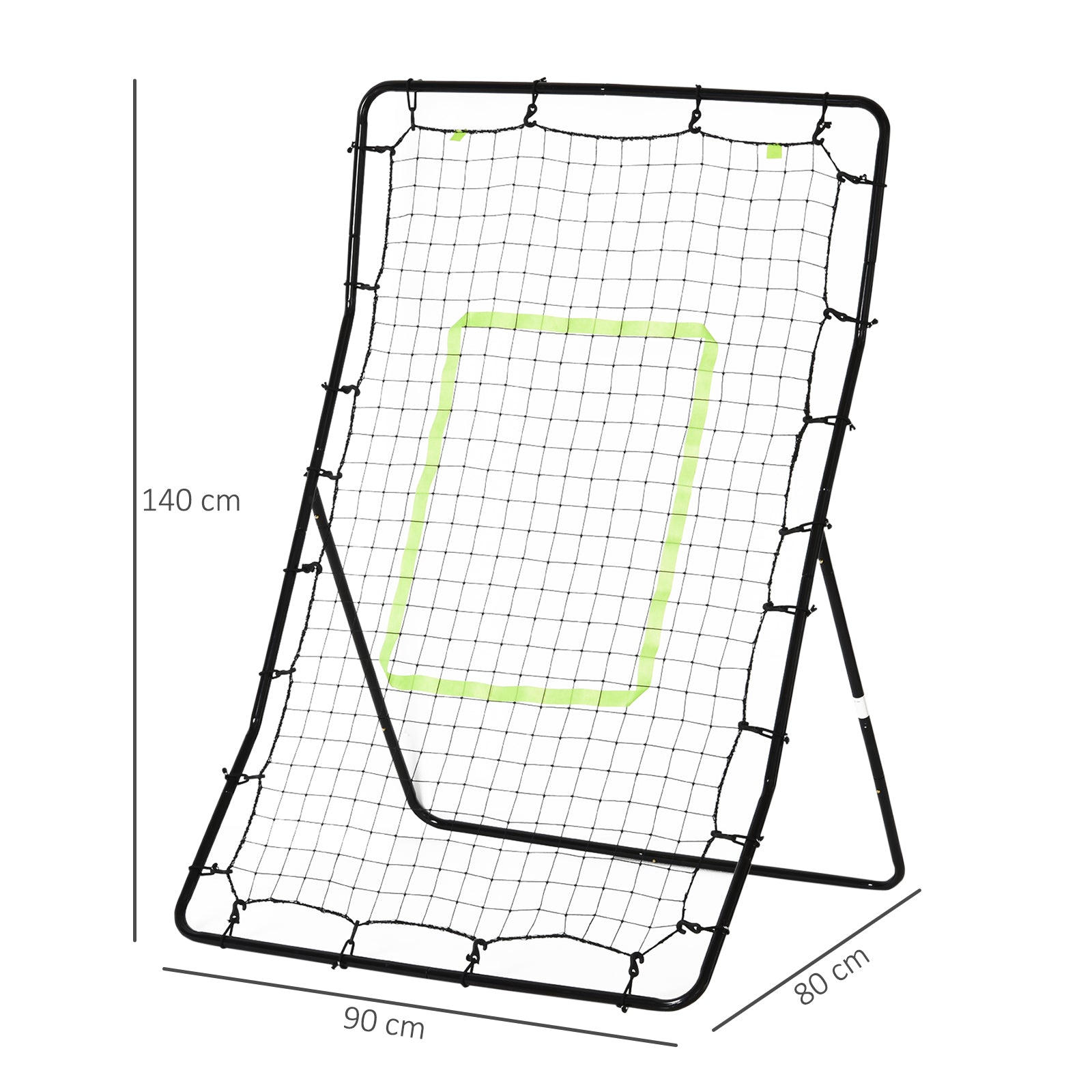 Rebounder for Soccer Portable with Strike Zone Rebound Net Kickback Rebound Wall for Baseball Basketball Soccer Goal for Kids and Teens Training 75x126cm, Black
