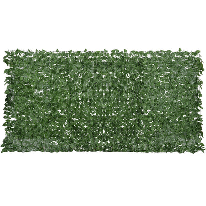 Artificial Hedge Privacy Screen Decoration Roll 3L x 1.5H m Realistic Beech Foliage Anti-UV, Silk Leaves, Dark Green