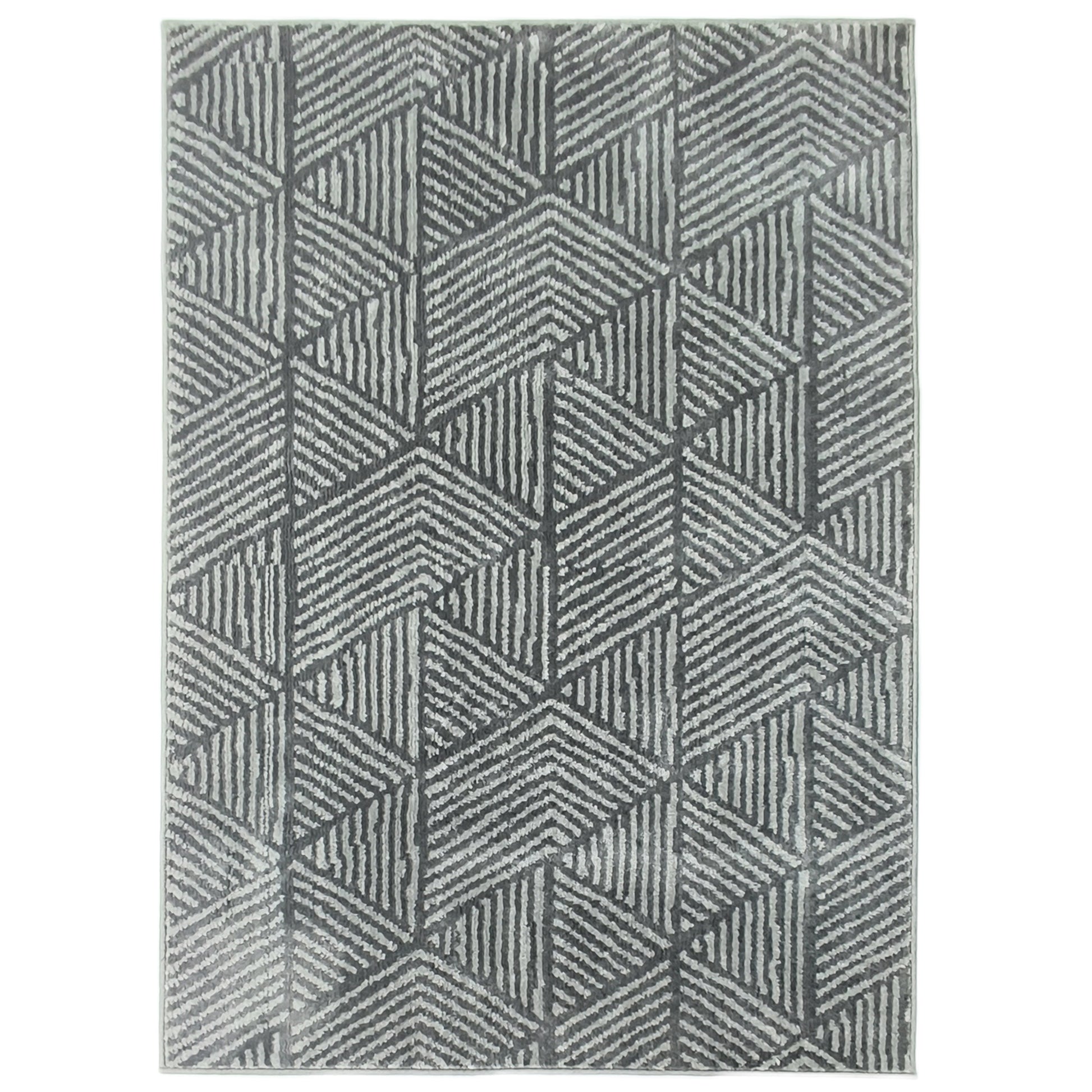 Short Pile Living Room Carpet in Modern Style, Washable Area Rug, Carpet for Living Room, Bedroom, 150 x 80 cm Dark Gray